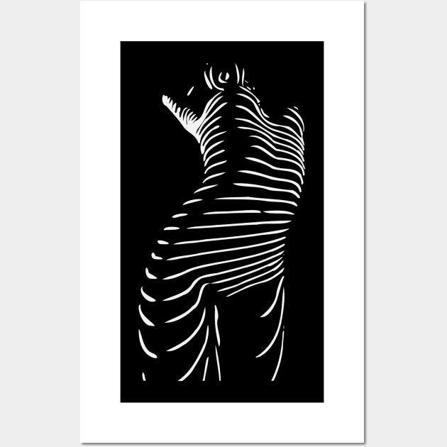 striped woman silhouette Wall Art by jintetsu